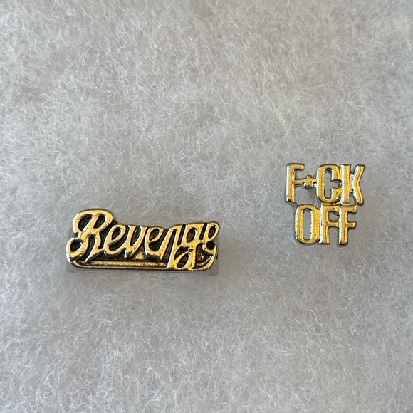 Revenge and F*ck off ring and earring - Picture 3 of 3